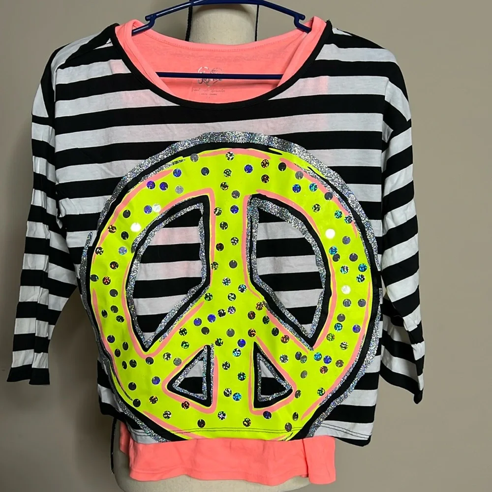☮️✌️Justice Peace Stripe Girl Top